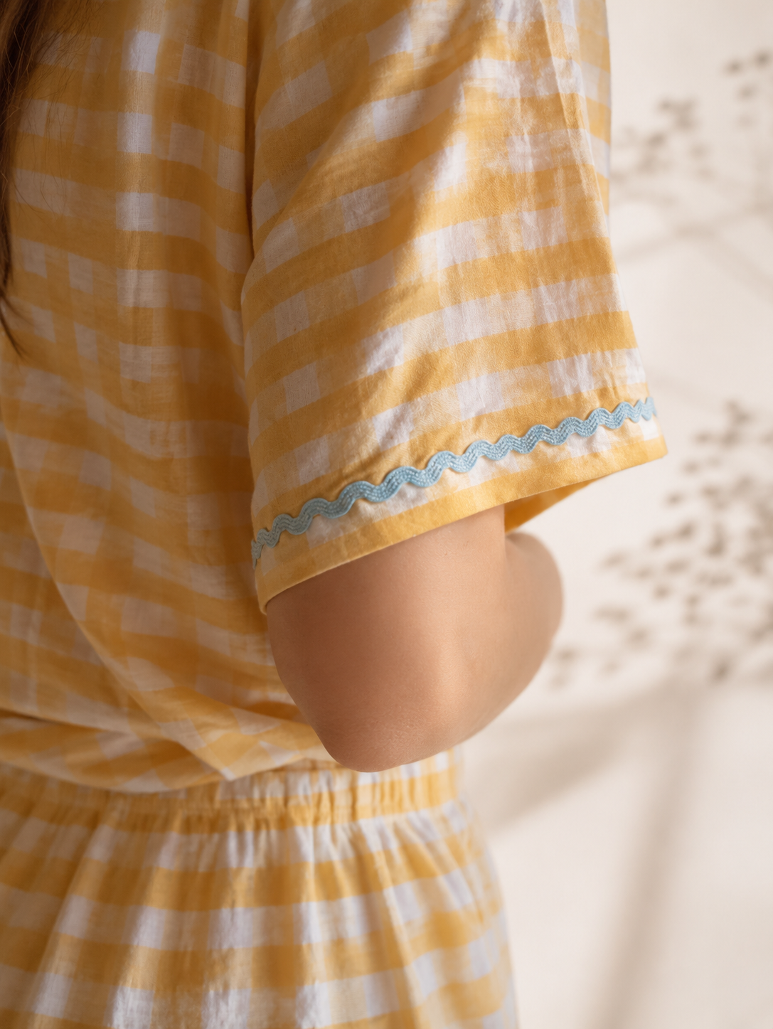 Sunny Gingham Night Suit - Image 2