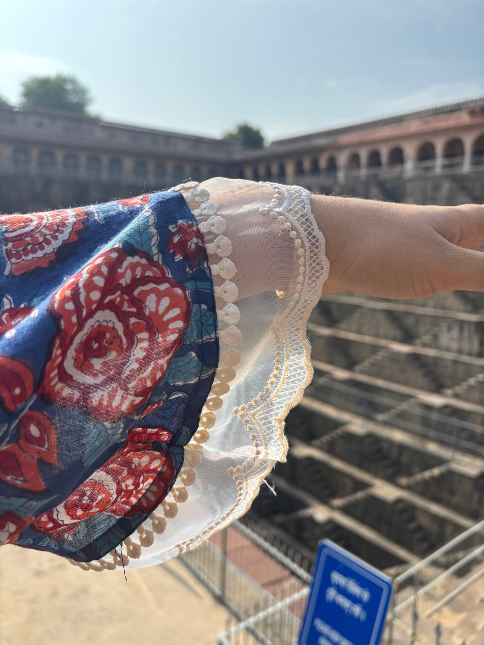 Indigo dreams– Hand Block Printed Kurti with Hakoba cotton Farshi Salwar - Image 5
