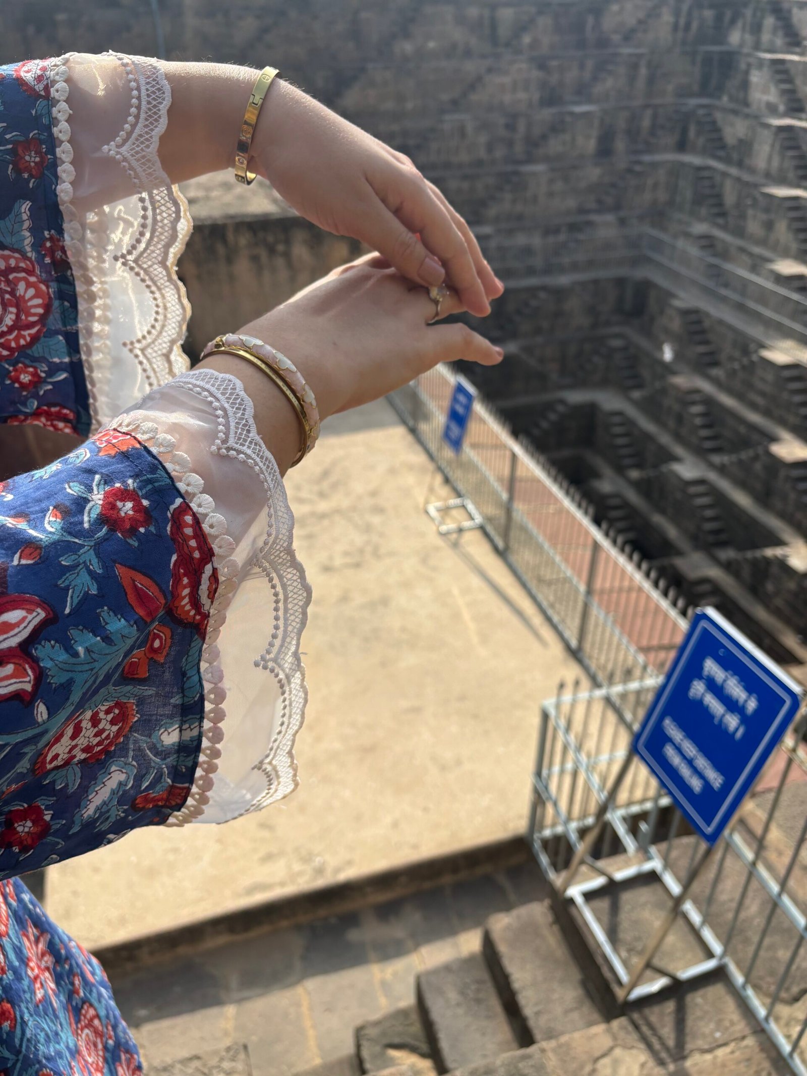 Indigo dreams– Hand Block Printed Kurti with Hakoba cotton Farshi Salwar - Image 6